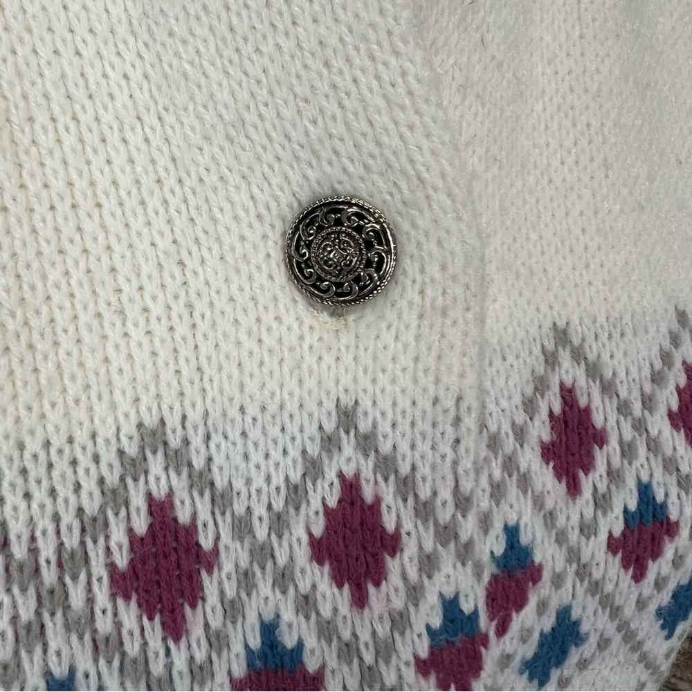 VINTAGE AMANA WOOLEN MILL Nordic Cardigan, 44/XL - Picture 9 of 10